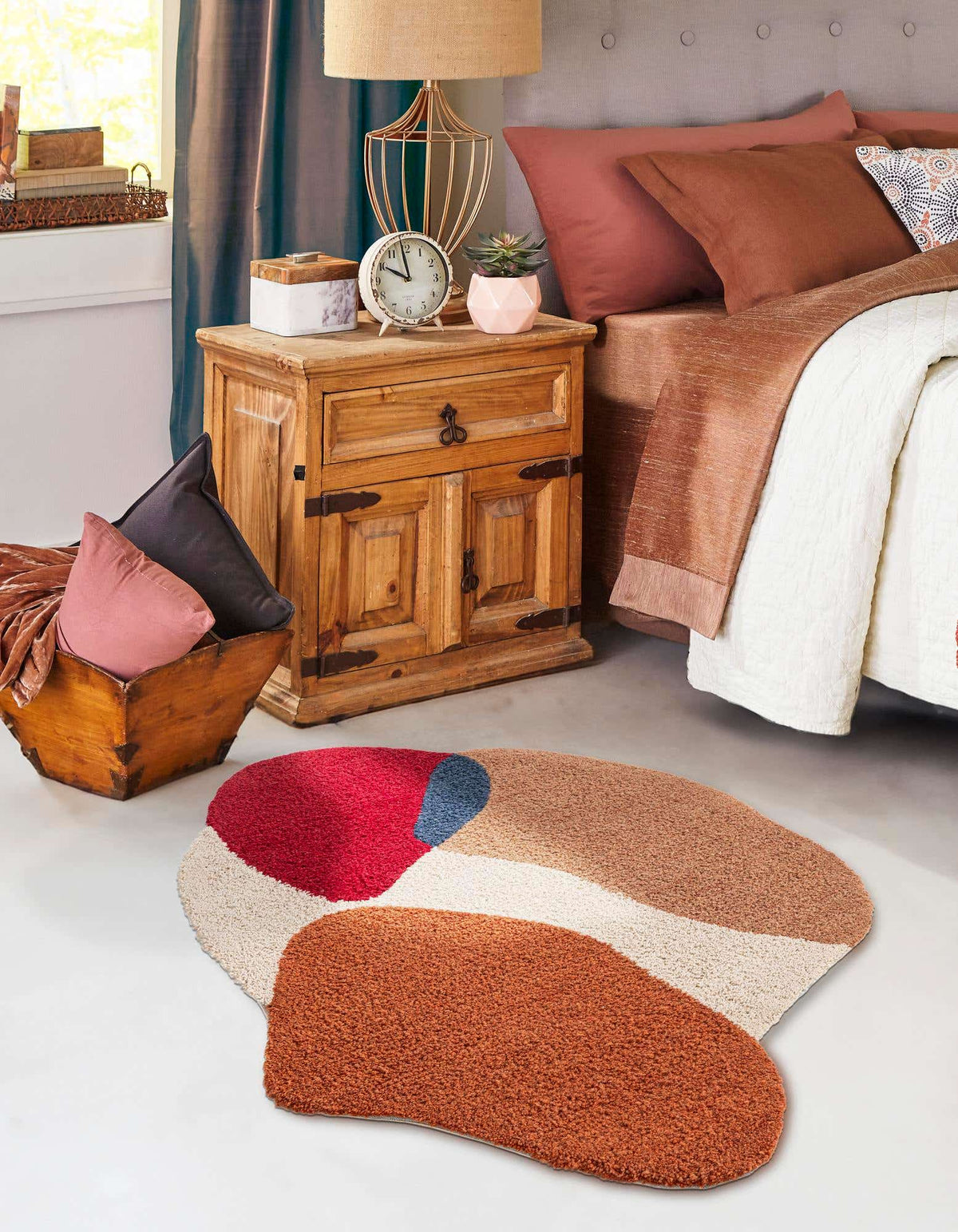 Freiform Teppich AI Handgetuftet in Mehrfarbig von Hadorn™ - Lifestyle Image