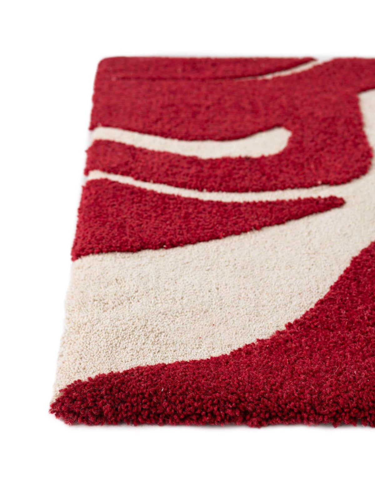 Läufer Teppich AI Handgetuftet in Rot und Elfenbein von Hadorn™ - Lifestyle Image