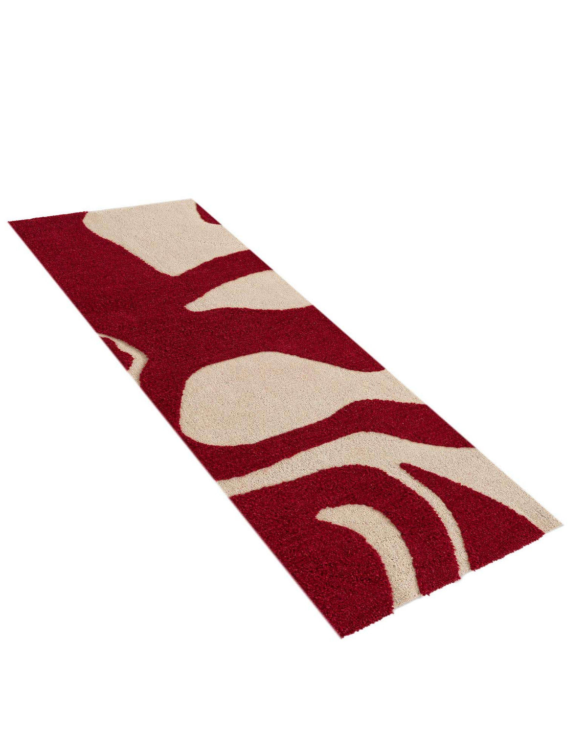 Läufer Teppich AI Handgetuftet in Rot und Elfenbein von Hadorn™ - Lifestyle Image