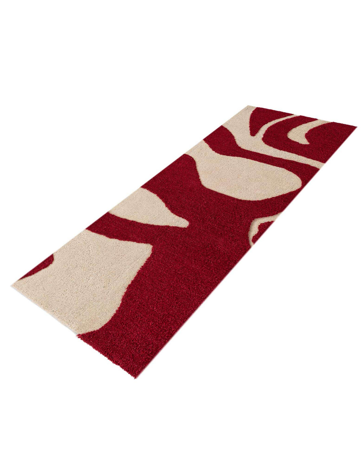 Läufer Teppich AI Handgetuftet in Rot und Elfenbein von Hadorn™ - Lifestyle Image