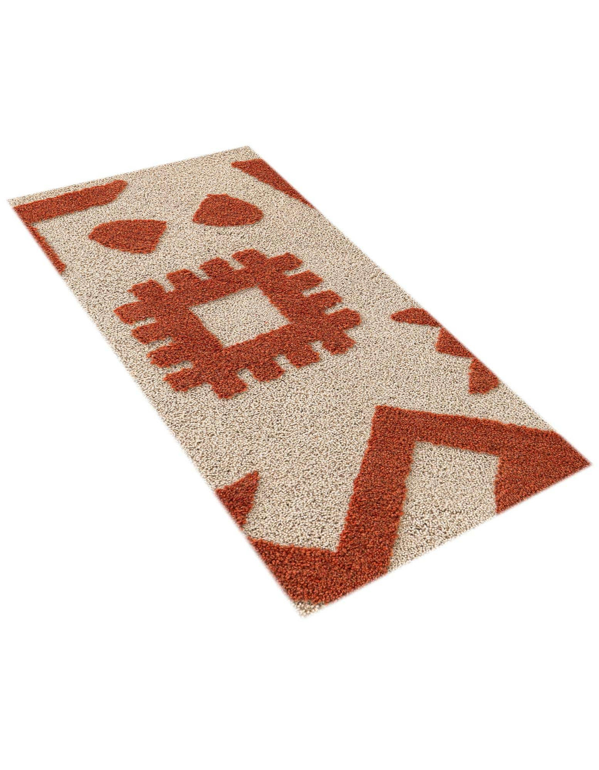 Läufer Teppich AI Handgetuftet in Orange und Elfenbein von Hadorn™ - Lifestyle Image