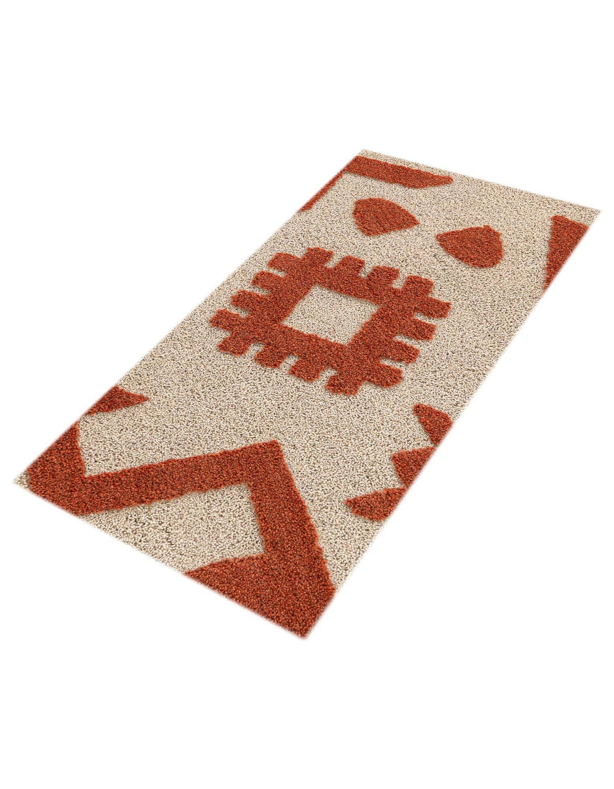 Läufer Teppich AI Handgetuftet in Orange und Elfenbein von Hadorn™ - Lifestyle Image