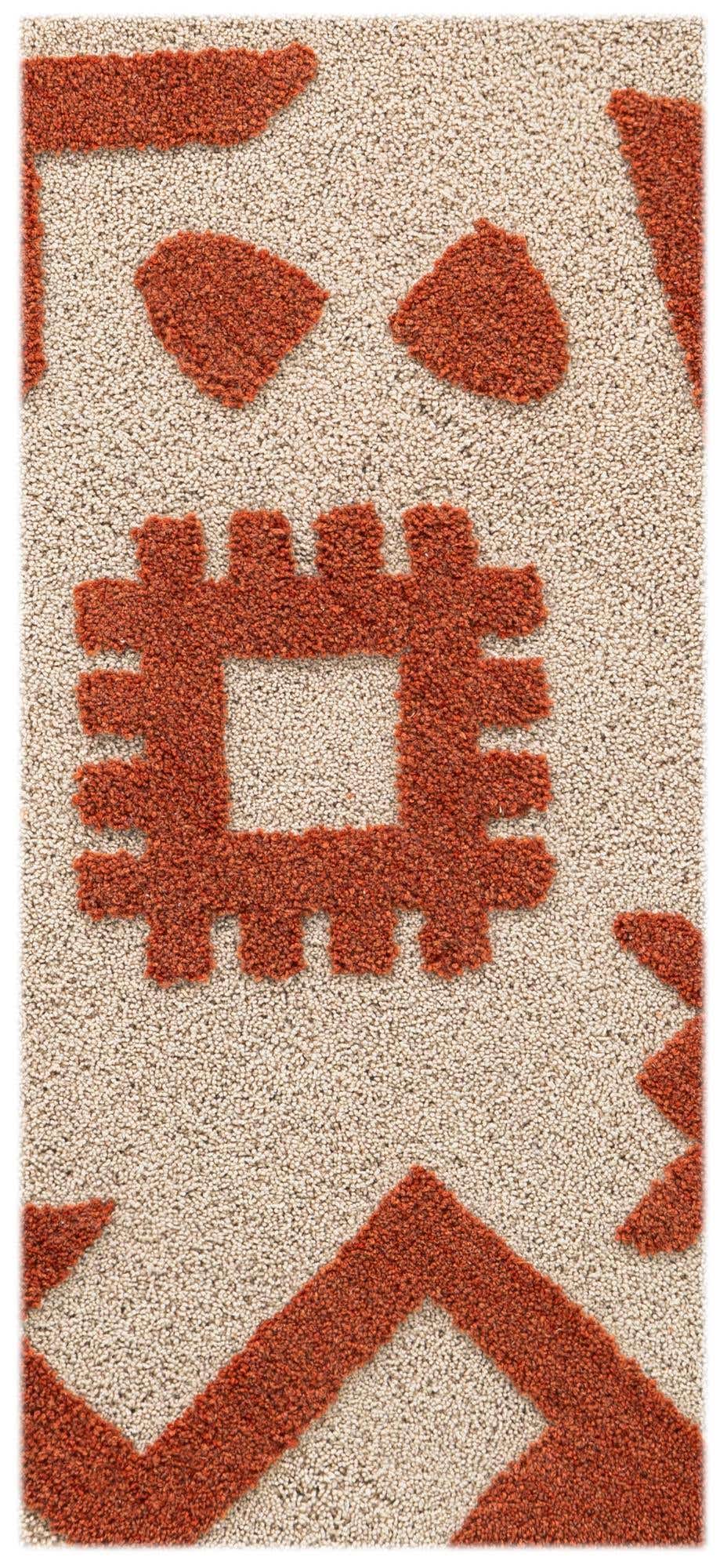 Läufer Teppich AI Handgetuftet in Orange und Elfenbein von Hadorn™ - Lifestyle Image