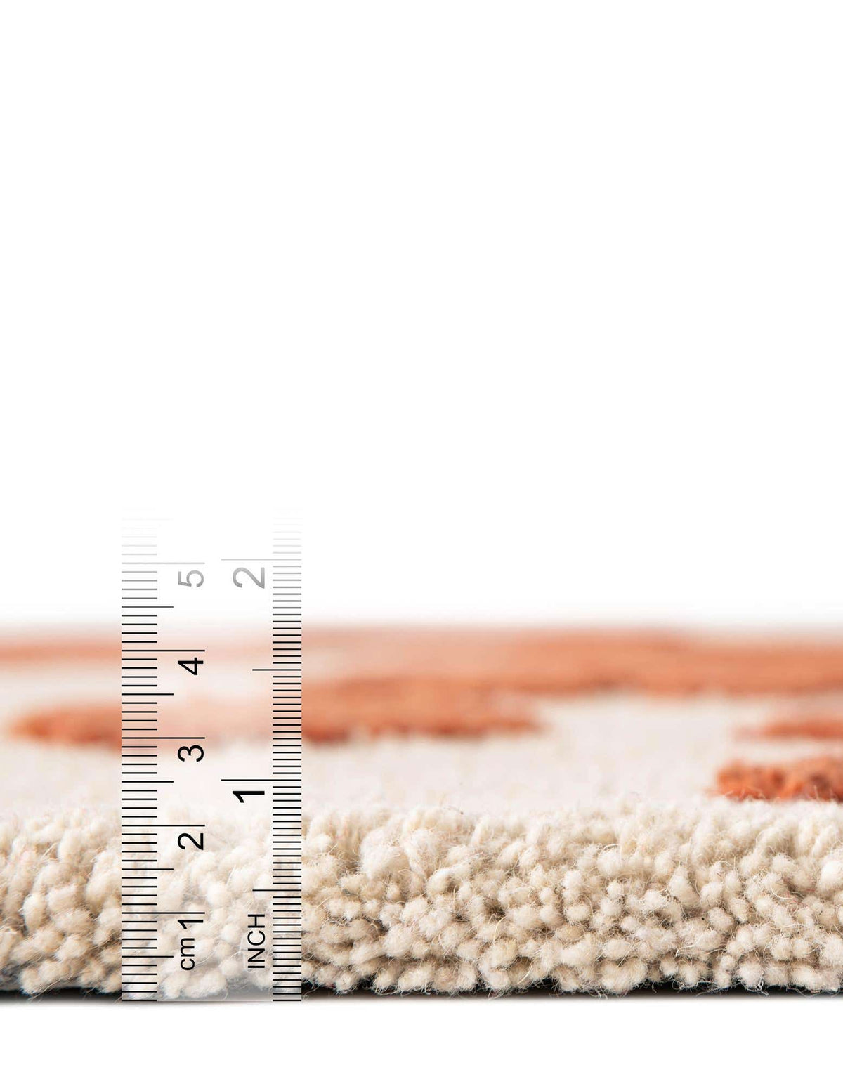 Rechteck Teppich AI Handgetuftet in Orange und Elfenbein von Hadorn™ - Lifestyle Image