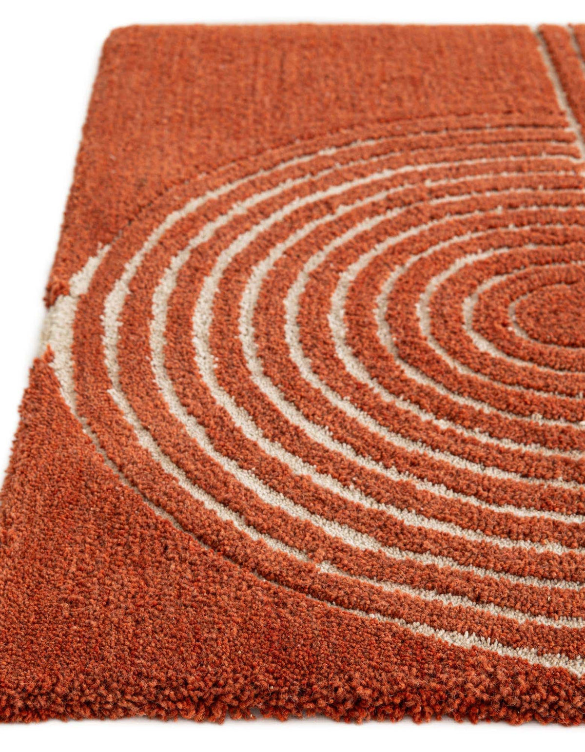 Quadratisch Teppich AI Handgetuftet in Orange von Hadorn™ - Lifestyle Image