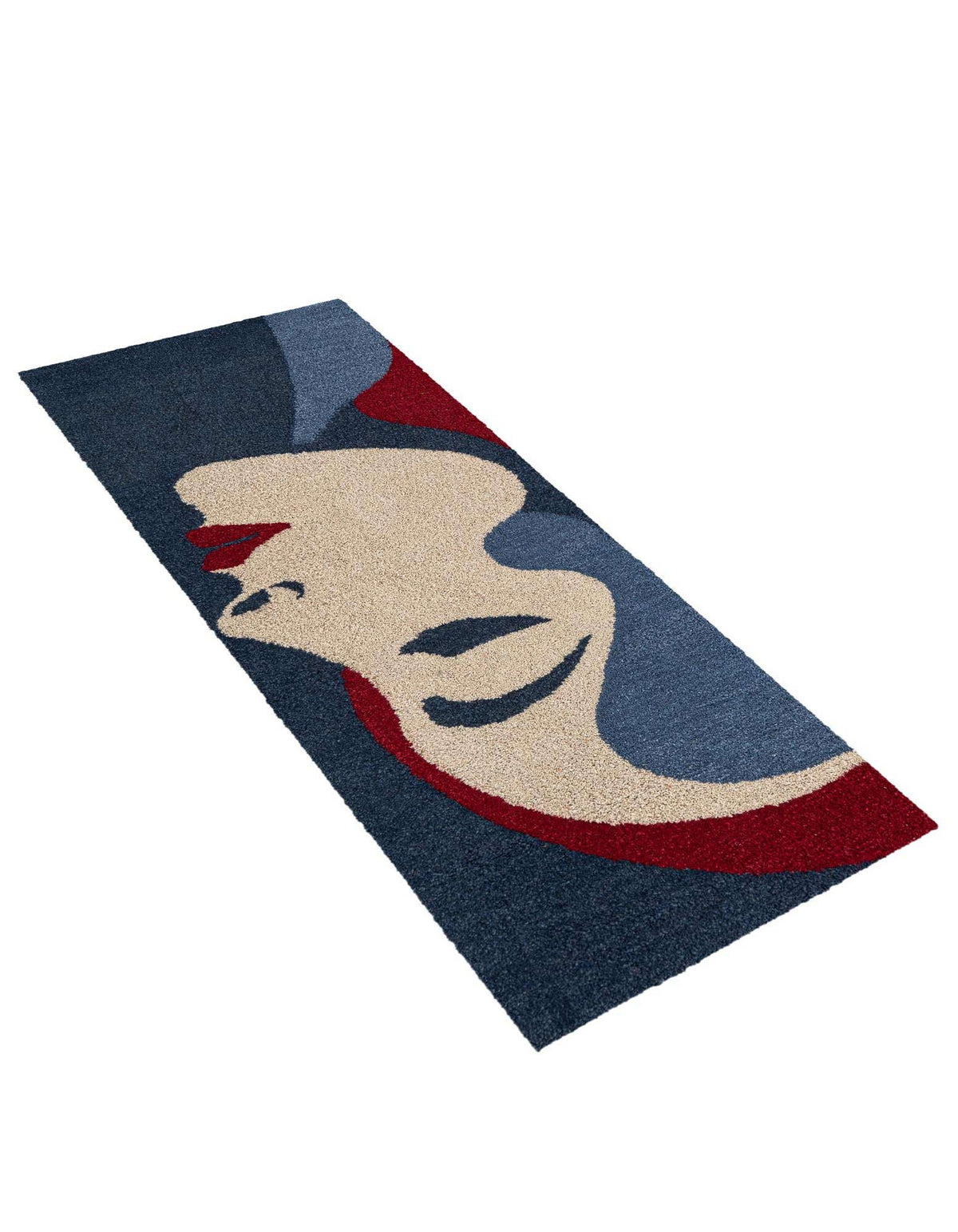 Läufer Teppich AI Handgetuftet in Blau und Rot von Hadorn™ - Lifestyle Image