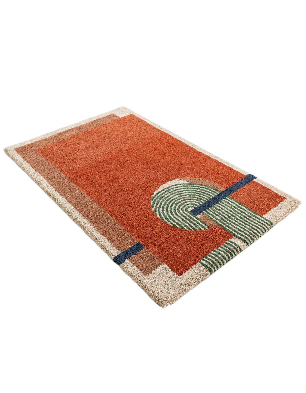 Rechteck Teppich AI Handgetuftet in Orange von Hadorn™ - Lifestyle Image