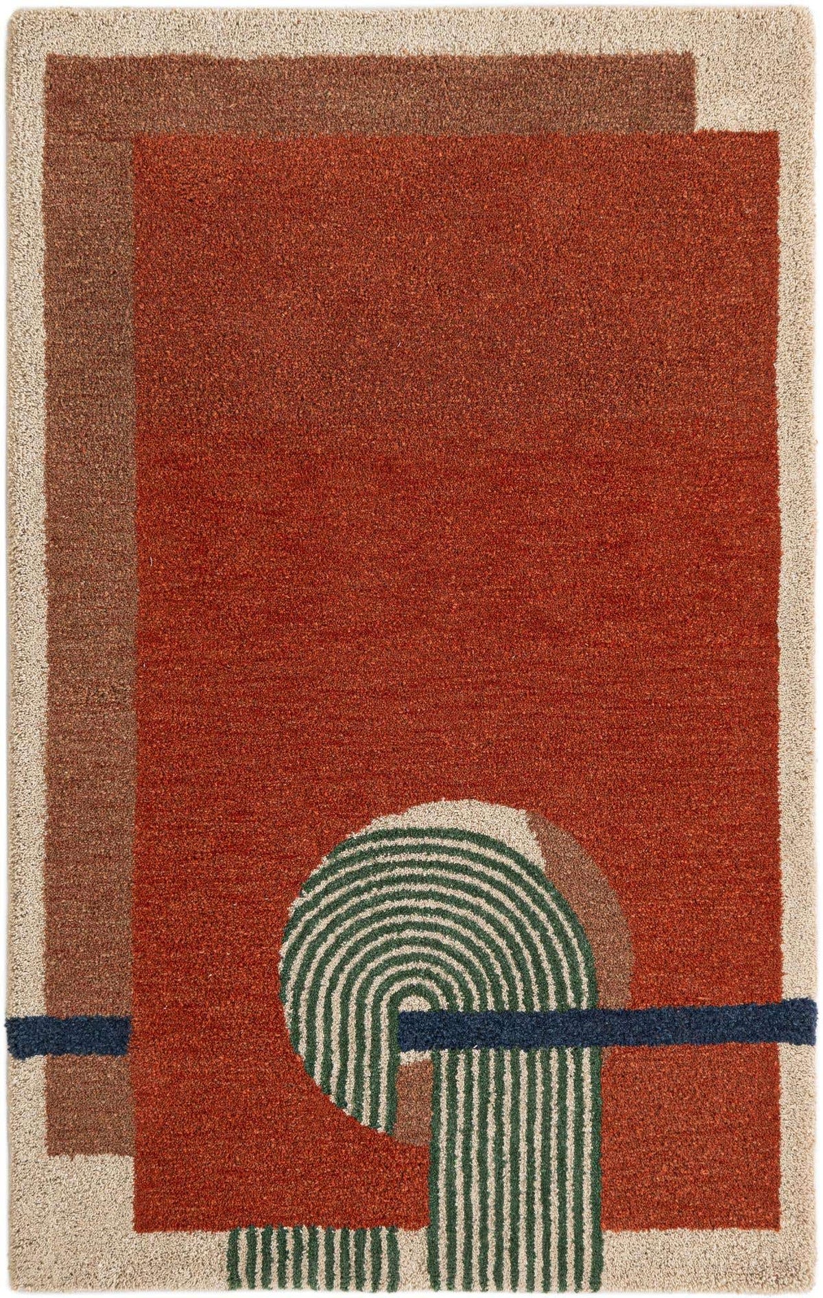 Rechteck Teppich AI Handgetuftet in Orange von Hadorn™ - Lifestyle Image