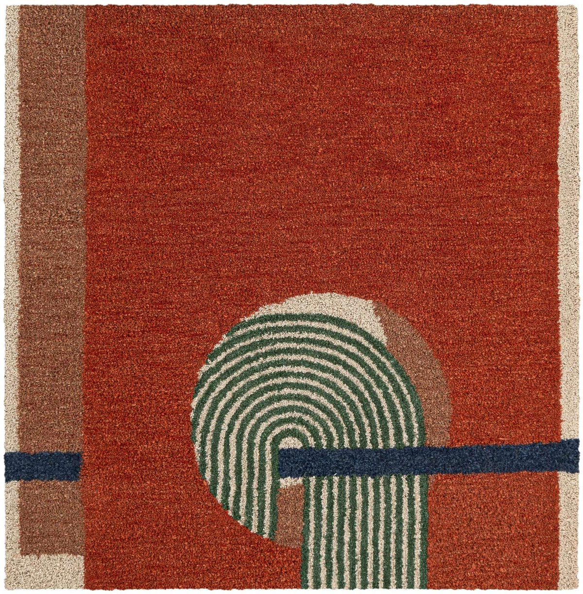 Quadratisch Teppich AI Handgetuftet in Orange von Hadorn™ - Lifestyle Image