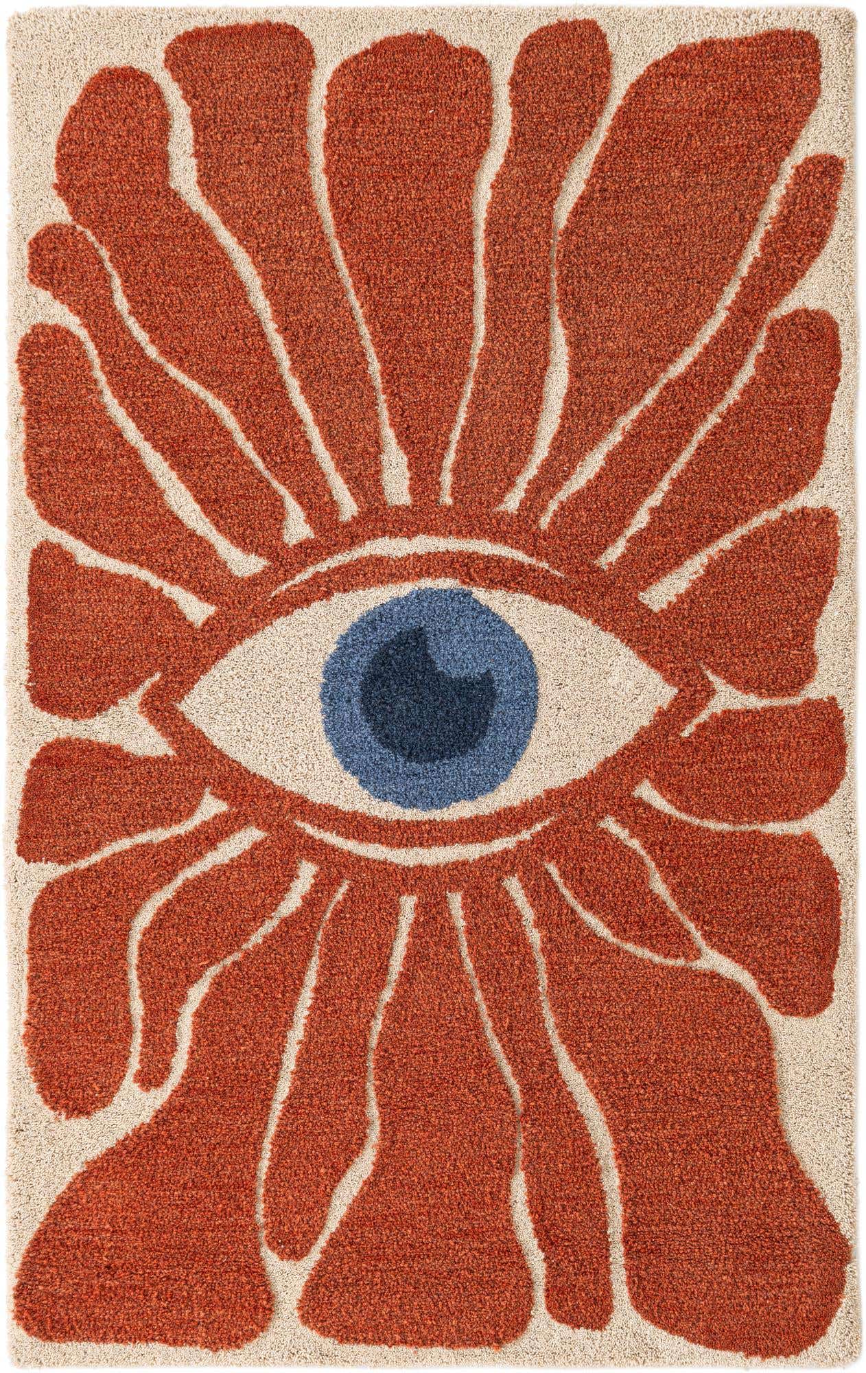 Rechteck Teppich AI Handgetuftet in Orange von Hadorn™ - Lifestyle Image