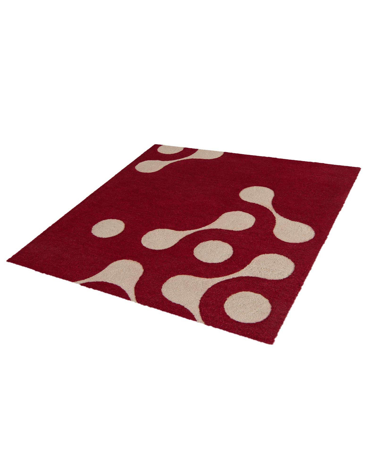 Quadratisch Teppich AI Handgetuftet in Rot von Hadorn™ - Lifestyle Image