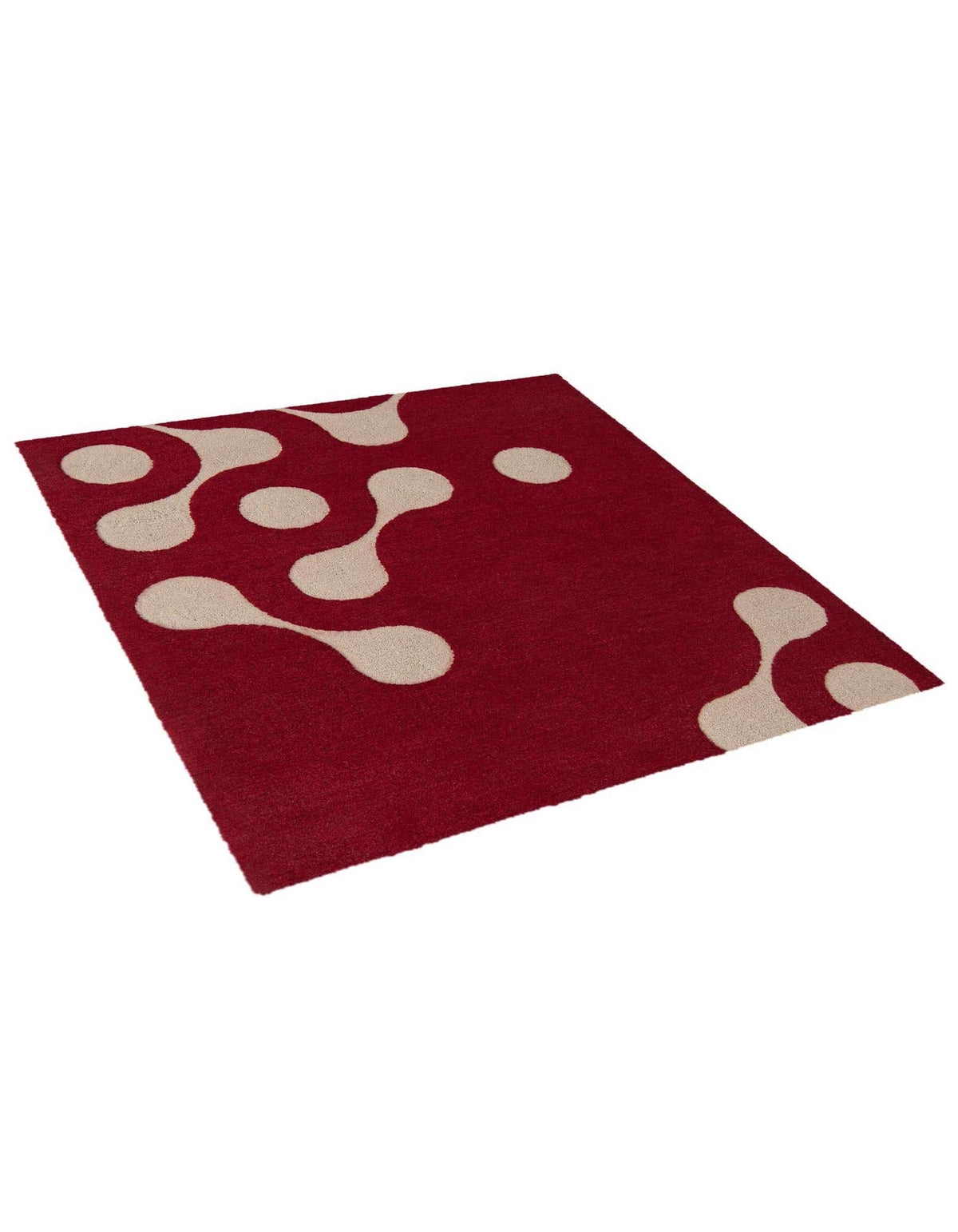 Quadratisch Teppich AI Handgetuftet in Rot von Hadorn™ - Lifestyle Image