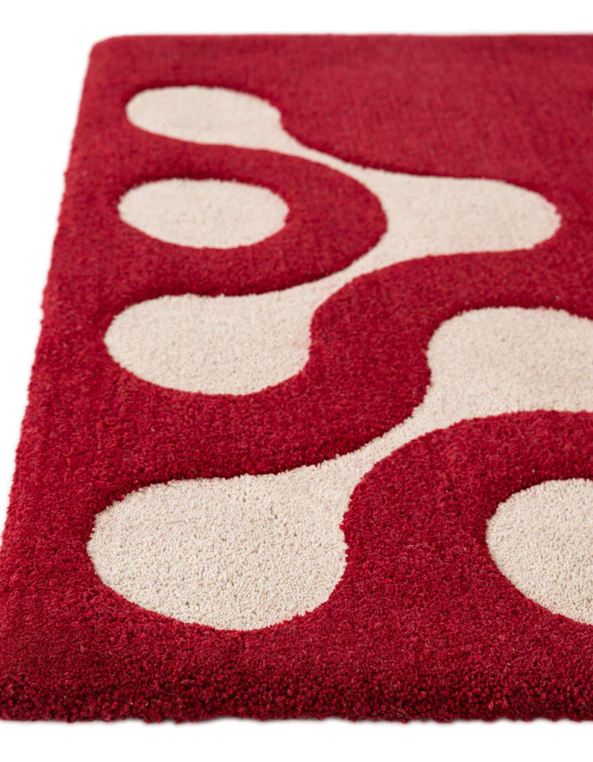 Quadratisch Teppich AI Handgetuftet in Rot von Hadorn™ - Lifestyle Image