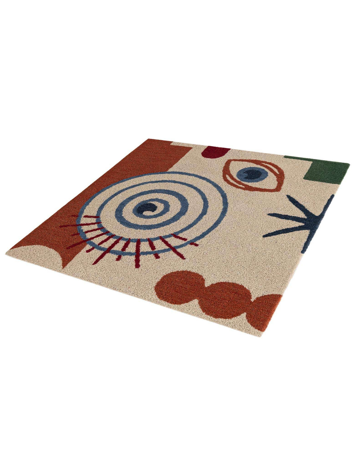 Quadratisch Teppich AI Handgetuftet in Mehrfarbig von Hadorn™ - Lifestyle Image