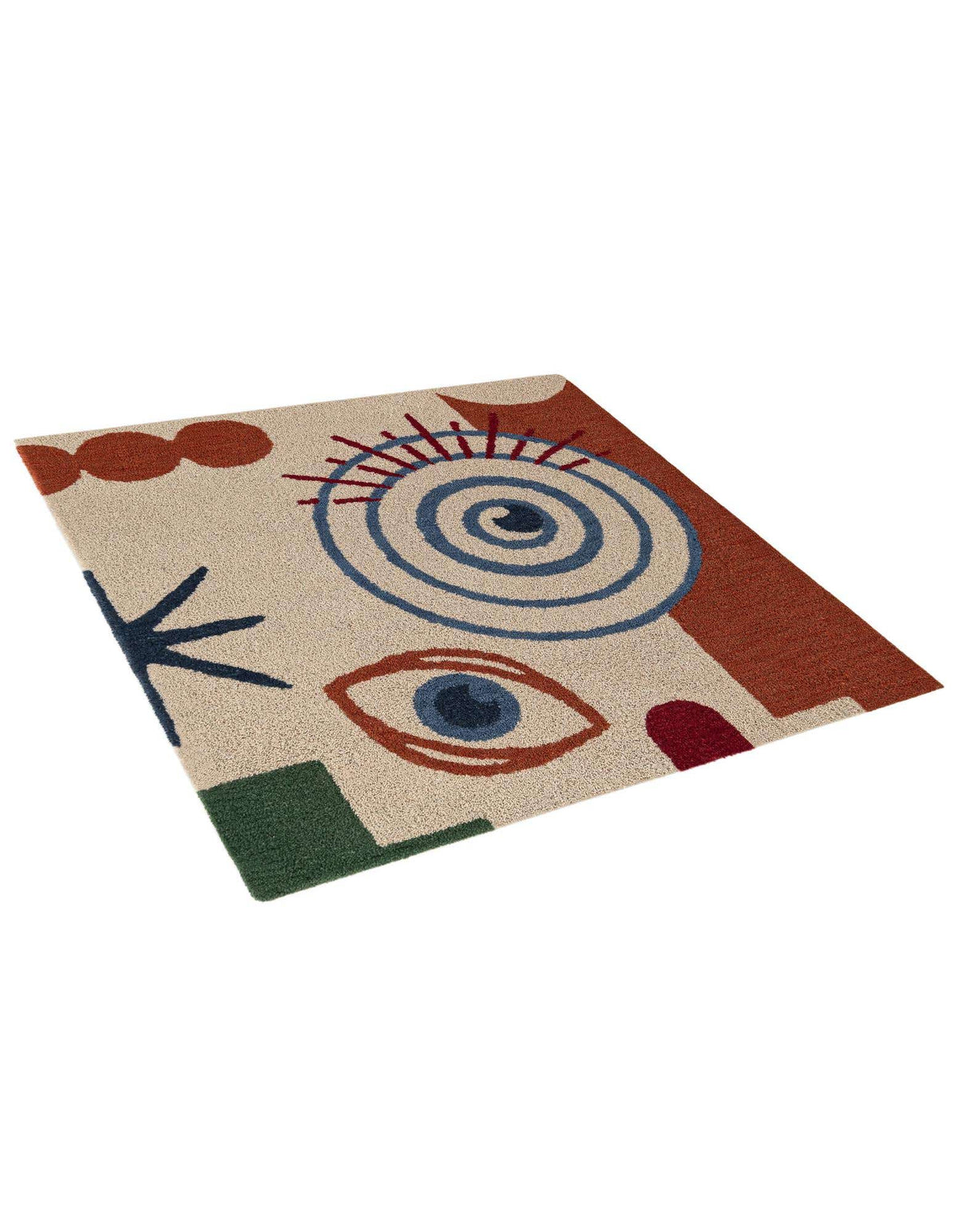 Quadratisch Teppich AI Handgetuftet in Mehrfarbig von Hadorn™ - Lifestyle Image