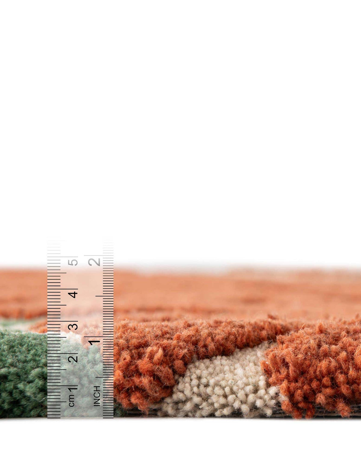 Läufer Teppich AI Handgetuftet in Orange und Grün von Hadorn™ - Lifestyle Image