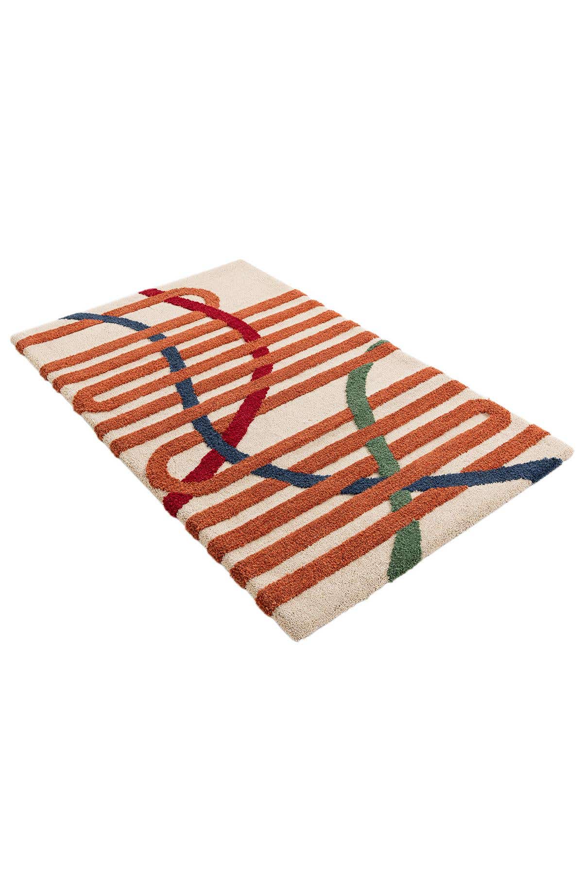 Rechteck Teppich AI Handgetuftet in Elfenbein von Hadorn™ - Lifestyle Image