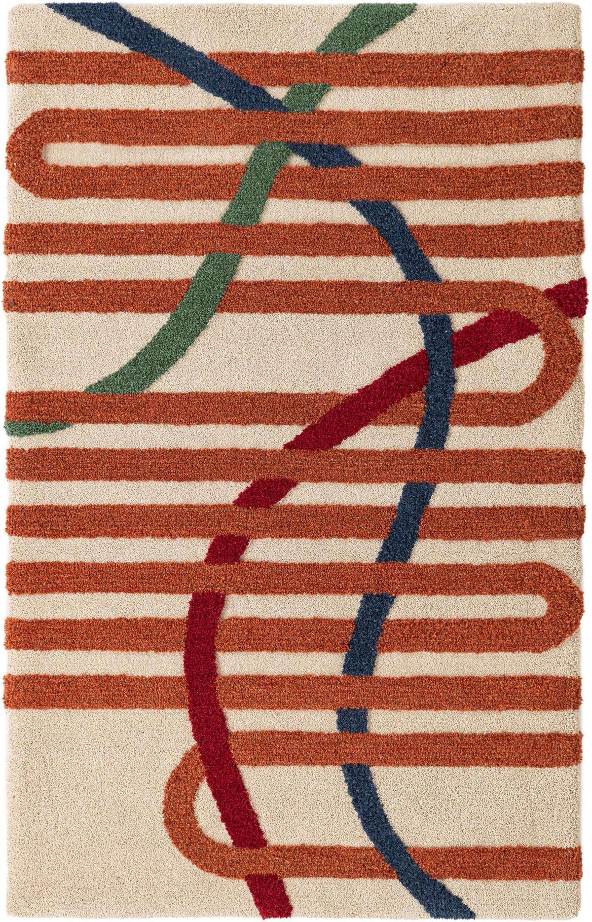 Rechteck Teppich AI Handgetuftet in Elfenbein von Hadorn™ - Lifestyle Image