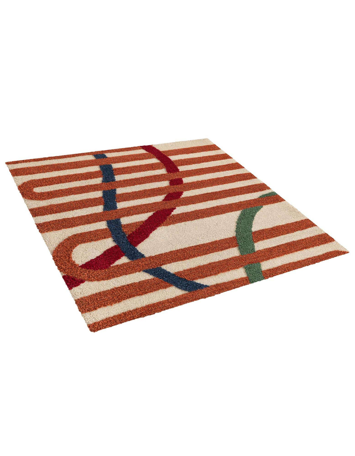 Quadratisch Teppich AI Handgetuftet in Elfenbein von Hadorn™ - Lifestyle Image