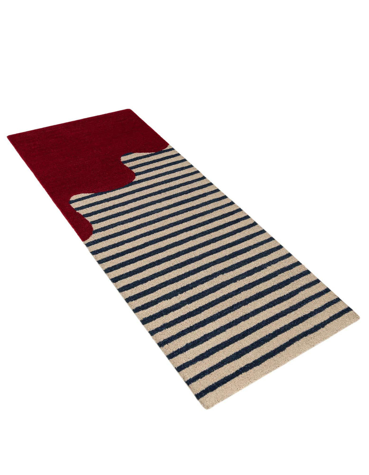 Läufer Teppich AI Handgetuftet in Elfenbein und Rot von Hadorn™ - Lifestyle Image