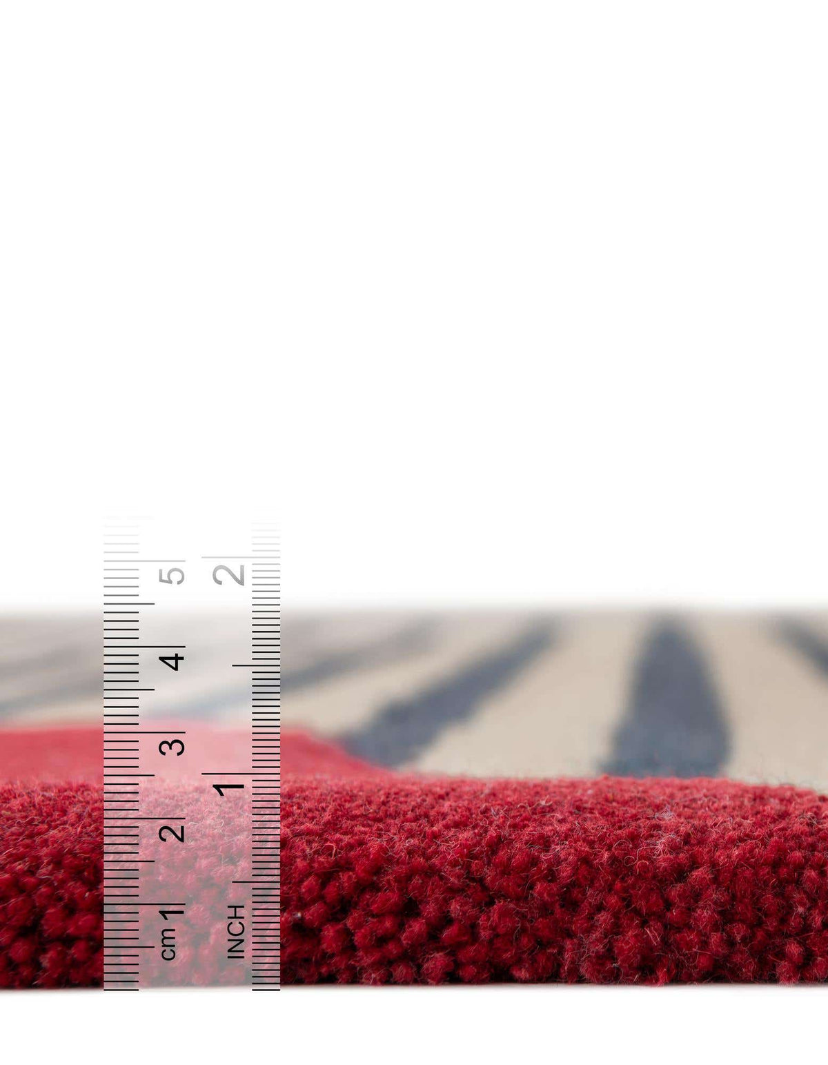 Quadratisch Teppich AI Handgetuftet in Elfenbein und Rot von Hadorn™ - Lifestyle Image