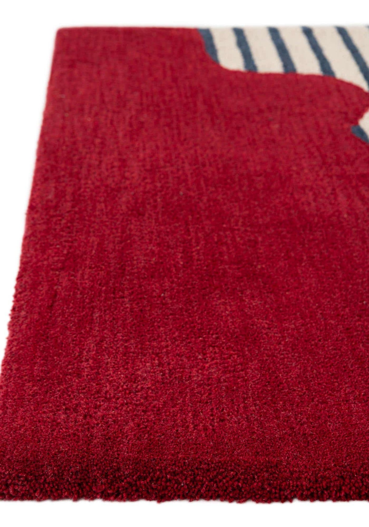 Quadratisch Teppich AI Handgetuftet in Elfenbein und Rot von Hadorn™ - Lifestyle Image