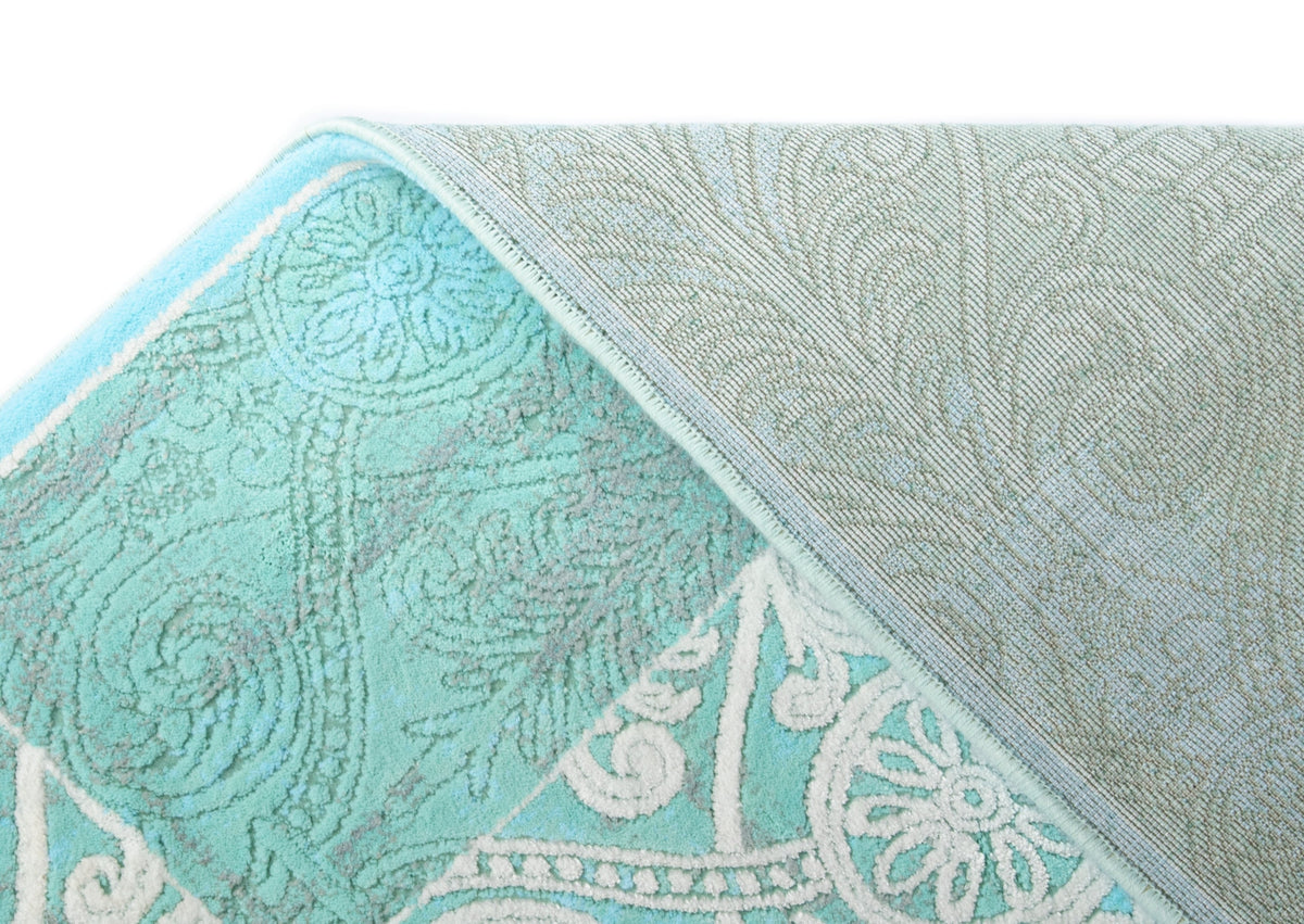 Läufer Teppich Royal Phoenix in Blau von Hadorn™ - Lifestyle Image