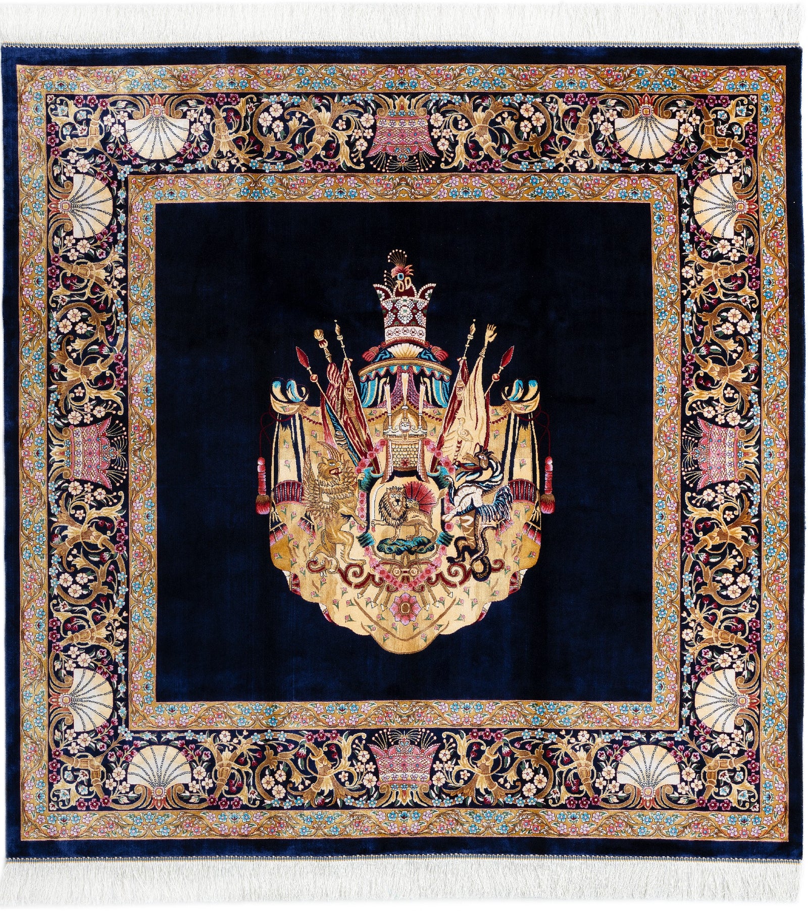 Rechteck Teppich Ghom Design in Dunkelblau von Hadorn™ - Lifestyle Image