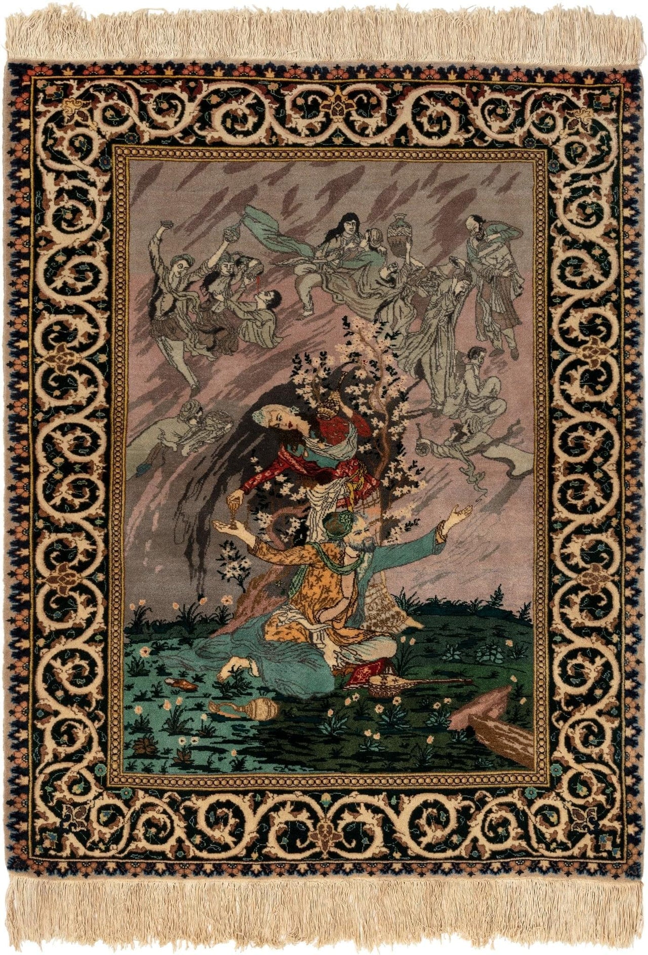 100x135 Isfahan with Silk