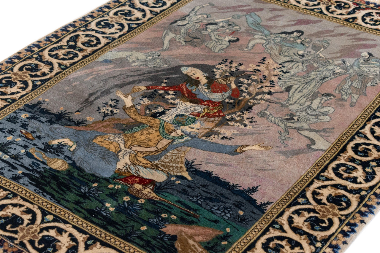 100 x 135 Isfahan mit Seide