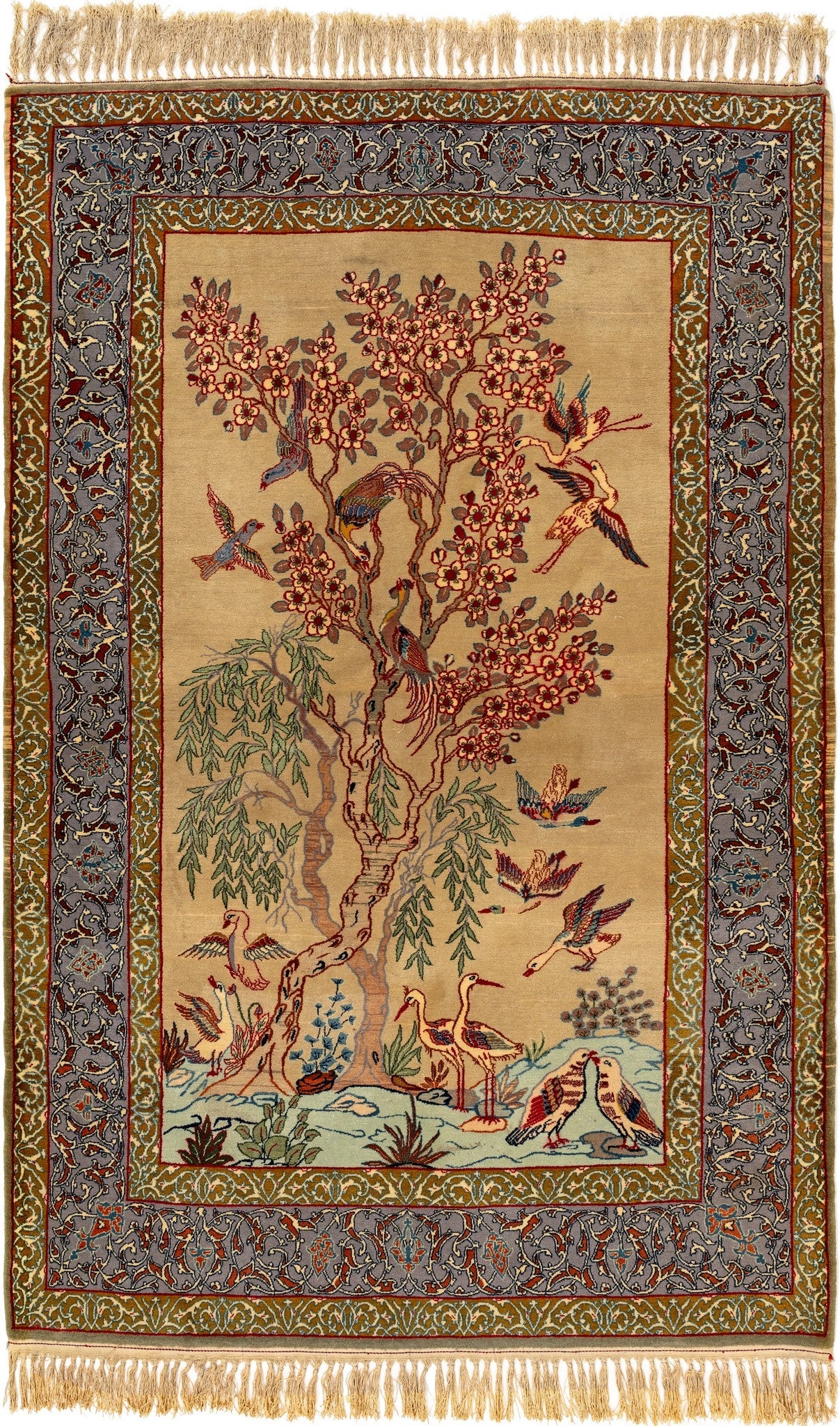 105 x 170 Isfahan mit Seide