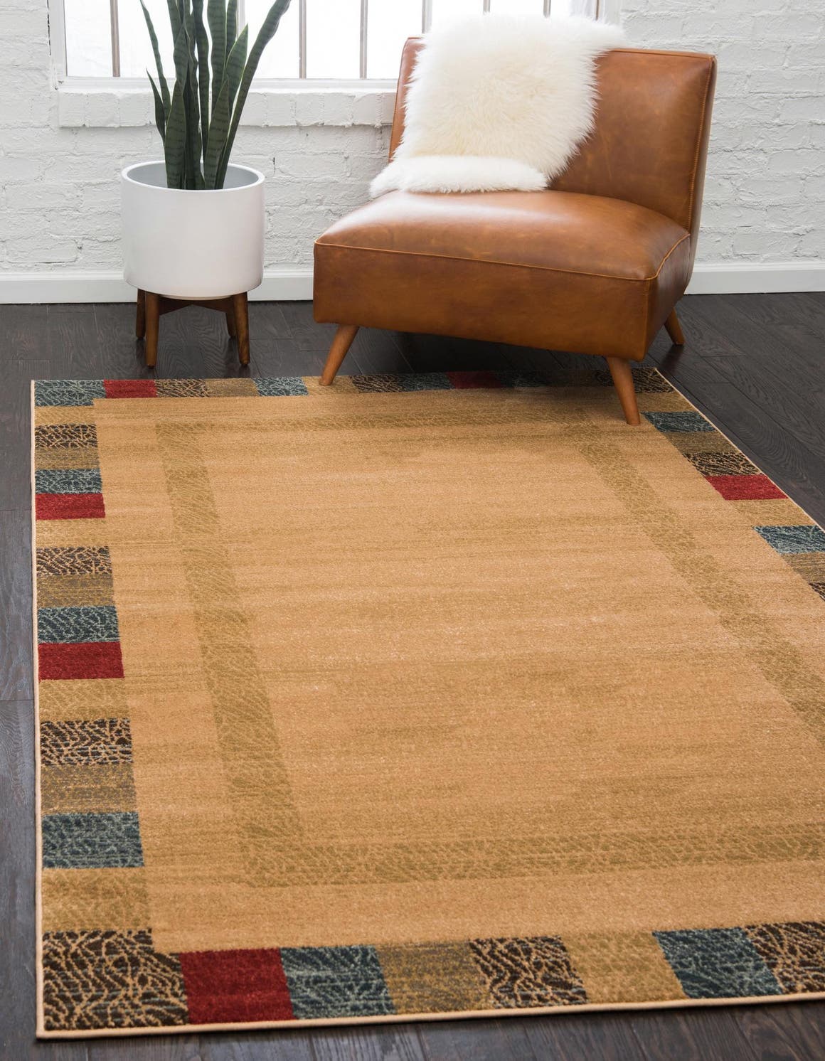 Rechteck Teppich Kashkuli Gabbeh in Beige von Hadorn™ - Lifestyle Image