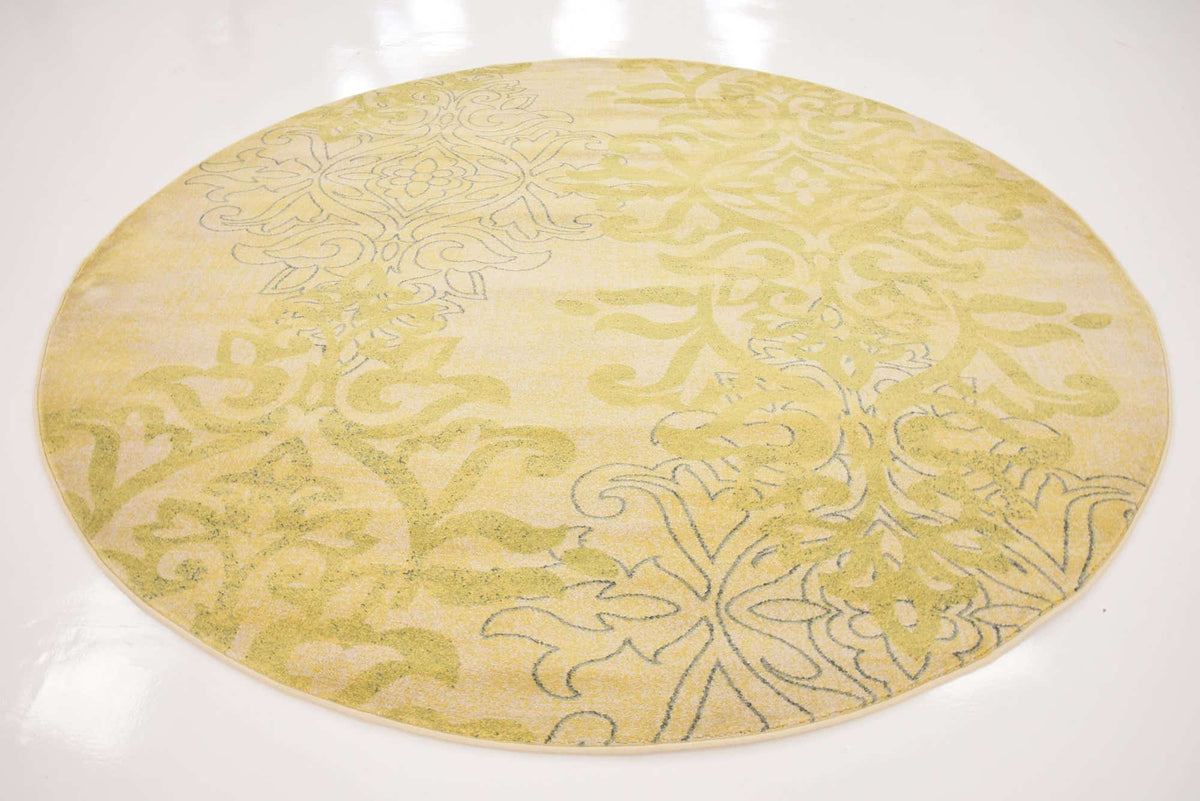 Rund Teppich Damask in Creme von Hadorn™ - Lifestyle Image