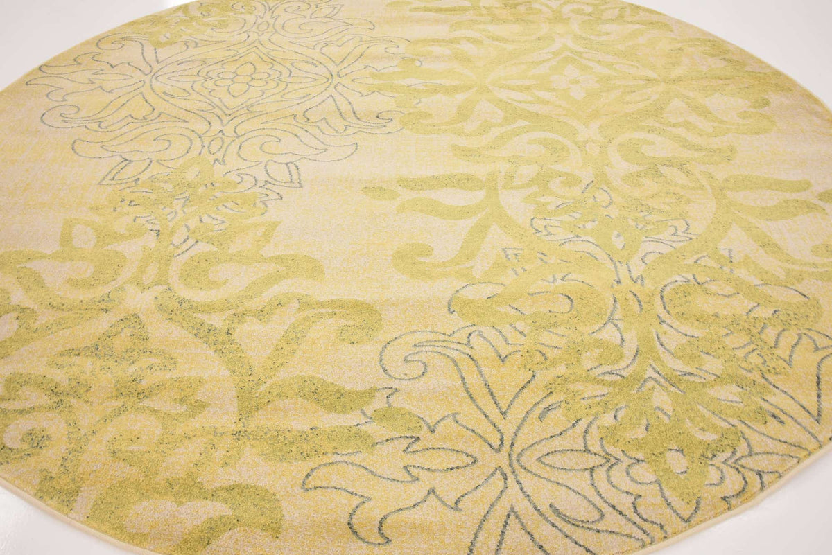 Rund Teppich Damask in Creme von Hadorn™ - Lifestyle Image