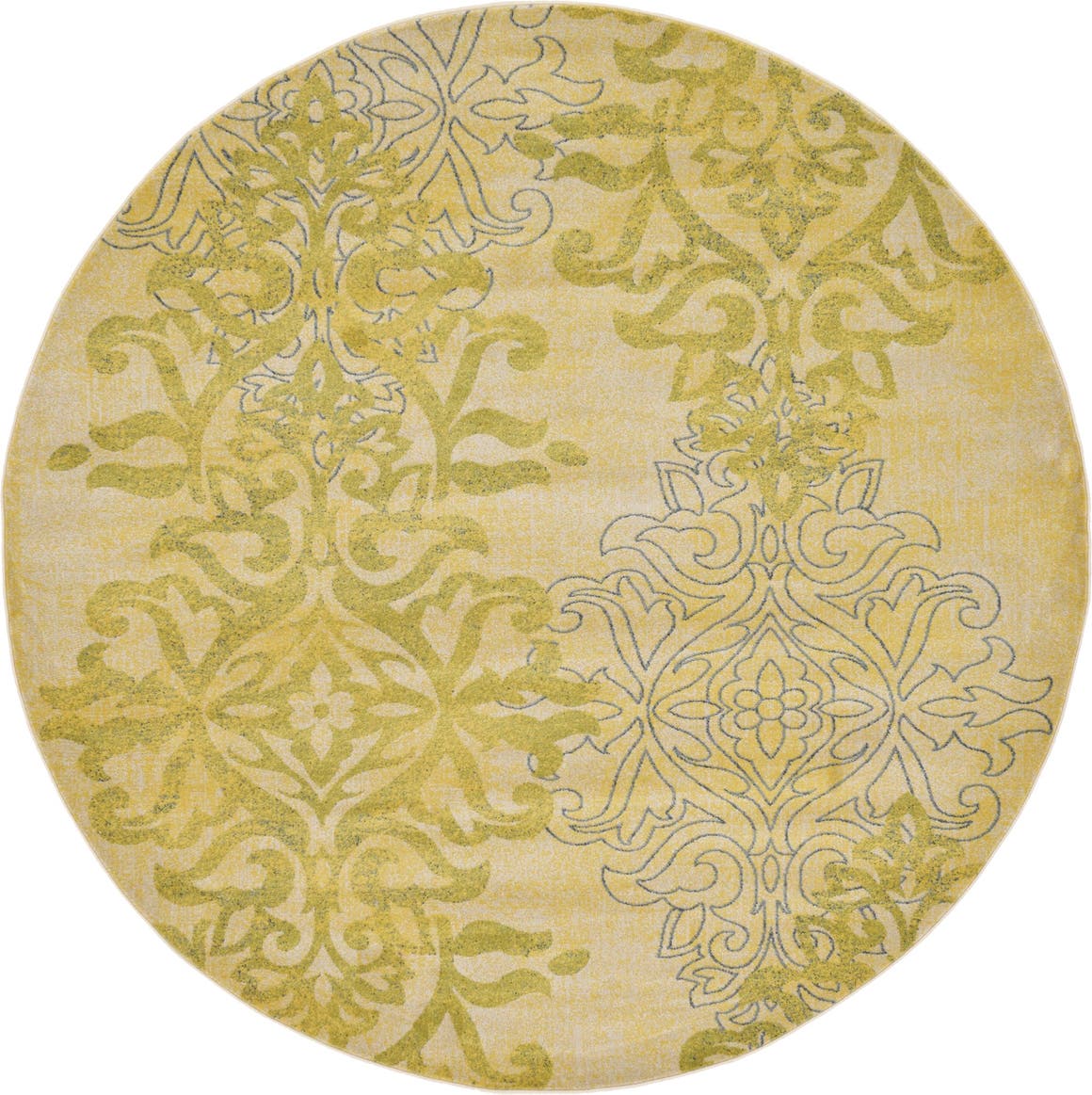 Rund Teppich Damask in Creme von Hadorn™ - Lifestyle Image