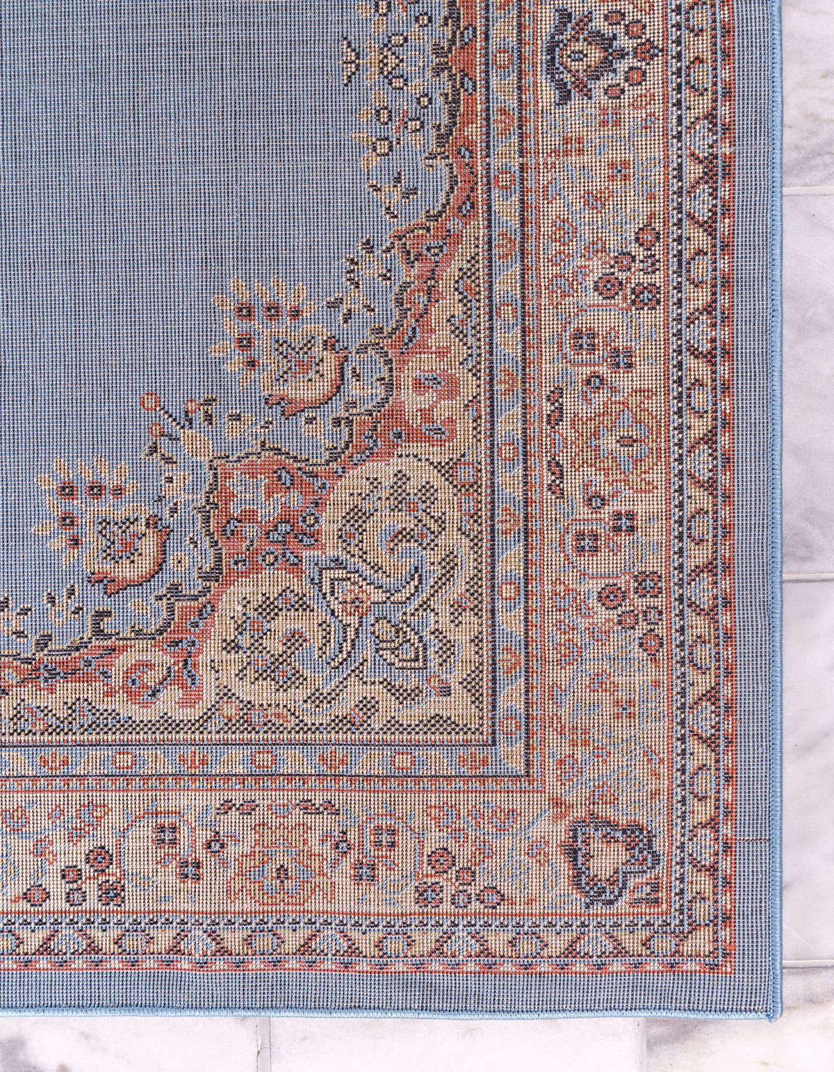 Rechteck Teppich Mashhad Design in Hellblau von Hadorn™ - Lifestyle Image