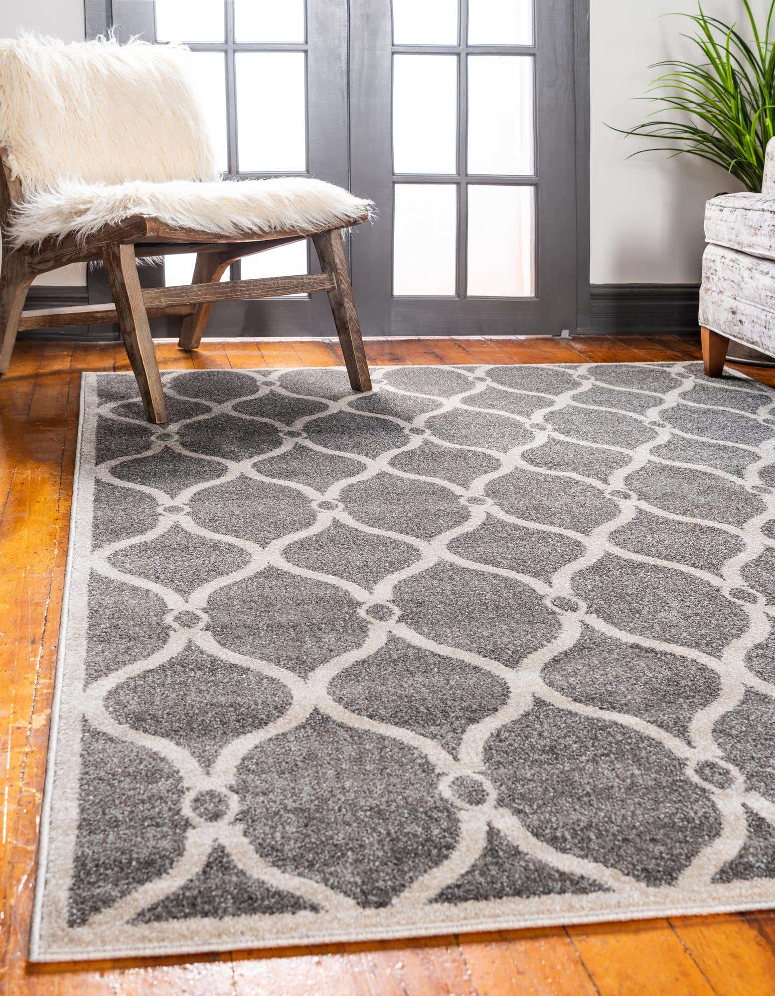 Rechteck Teppich Trellis in Grau von Hadorn™ - Lifestyle Image