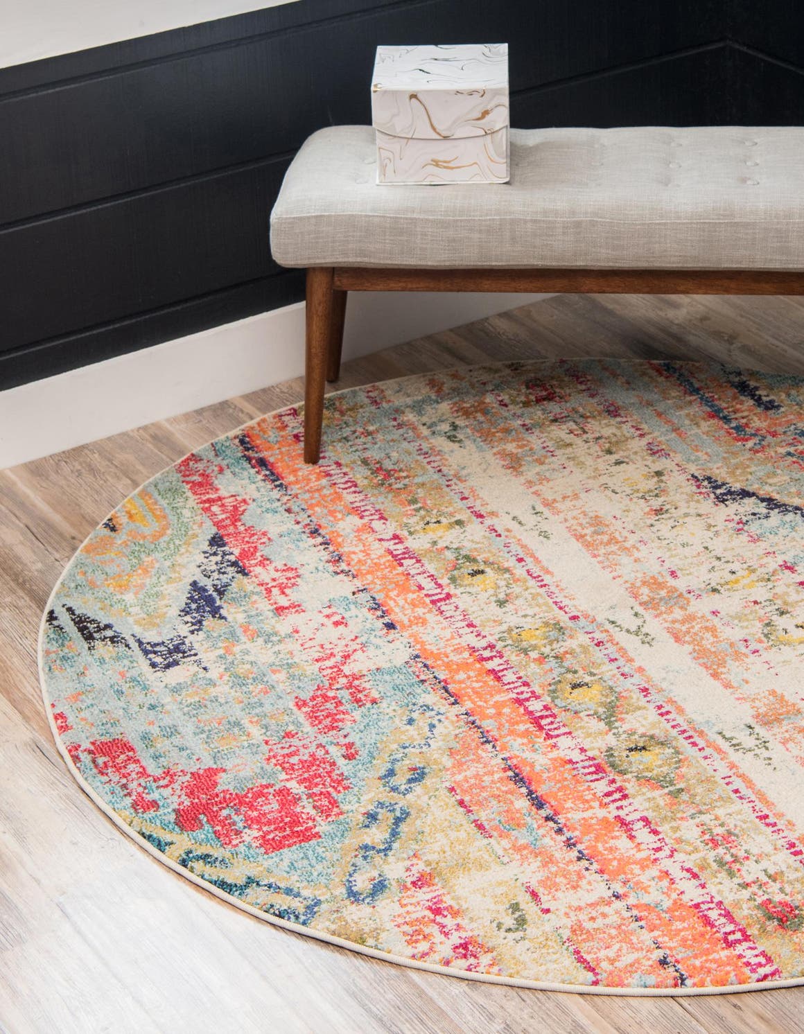 Rund Teppich Santa Fe in Mehrfarbig von Hadorn™ - Lifestyle Image