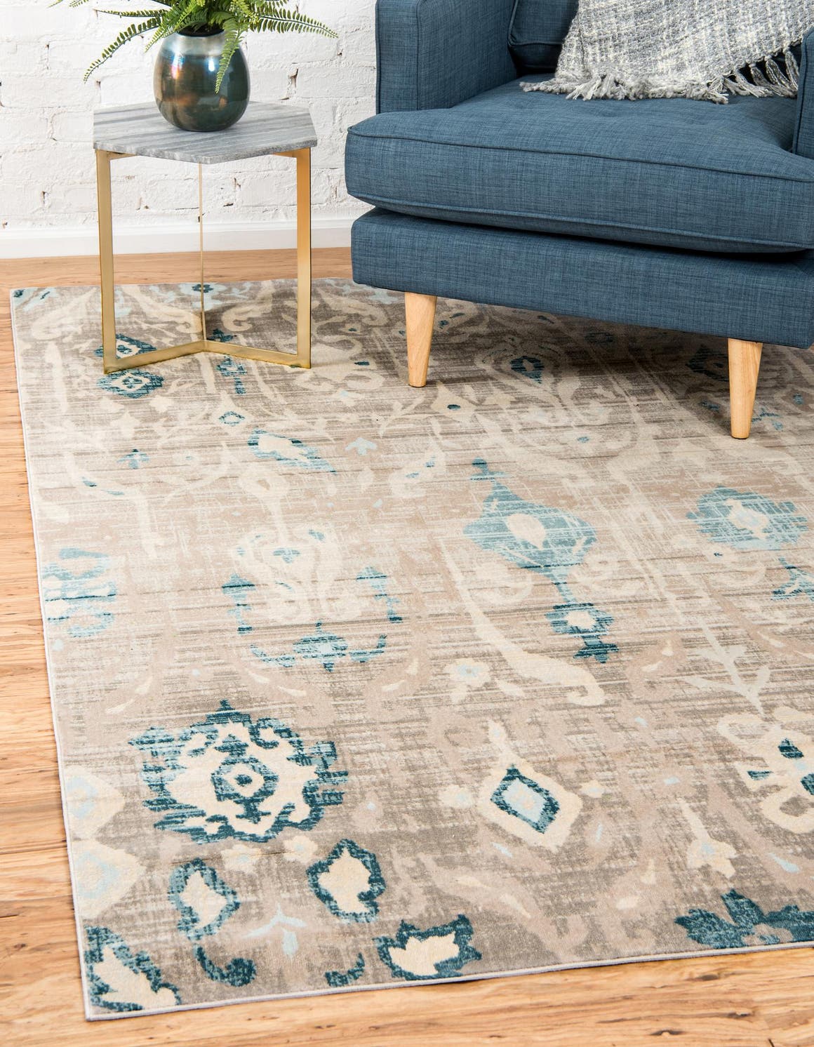 Rechteck Teppich Restoration in Dunkelgrau von Hadorn™ - Lifestyle Image