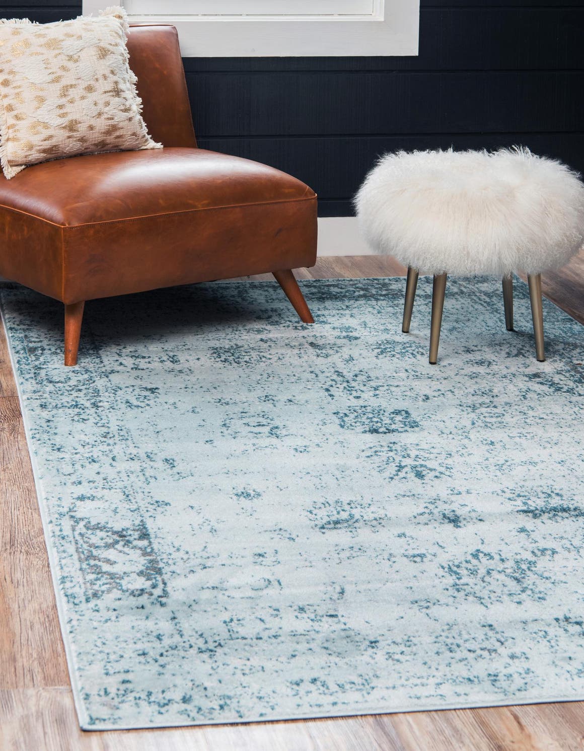 Rechteck Teppich Monaco in Hellblau von Hadorn™ - Lifestyle Image