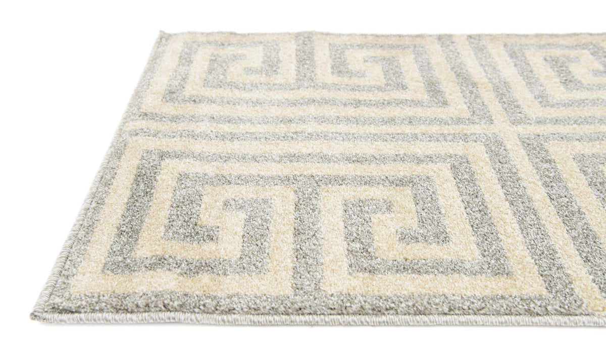 Rechteck Teppich Greek Key in Grau von Hadorn™ - Lifestyle Image