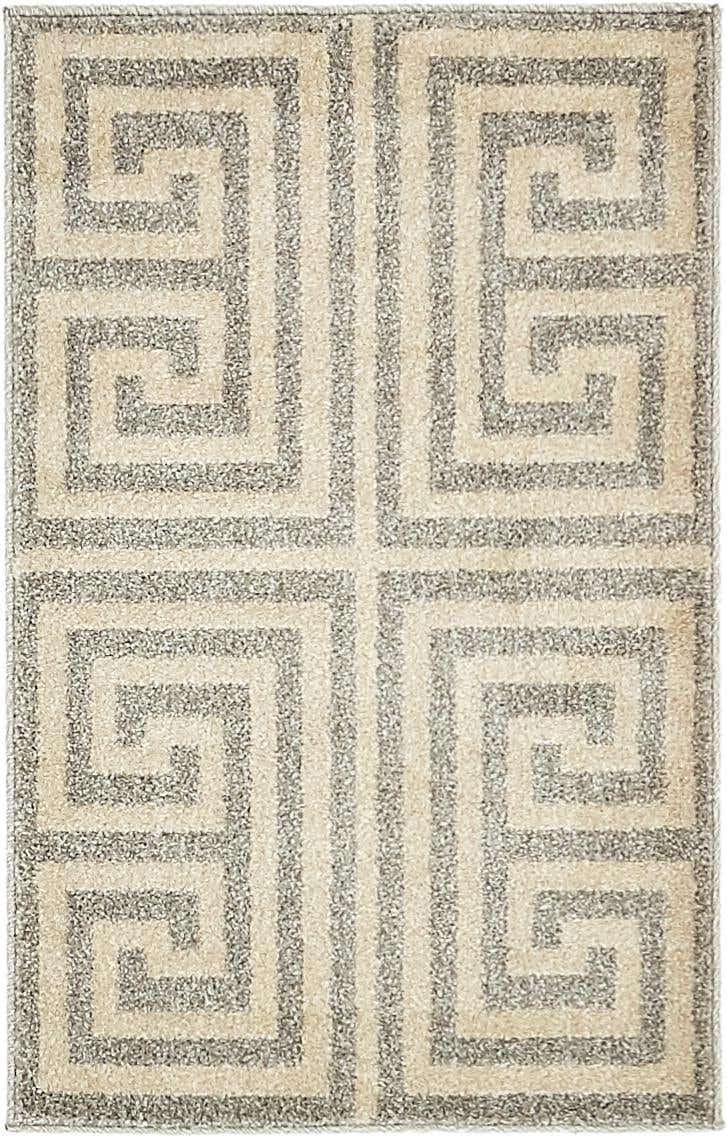 Rechteck Teppich Greek Key in Grau von Hadorn™ - Lifestyle Image