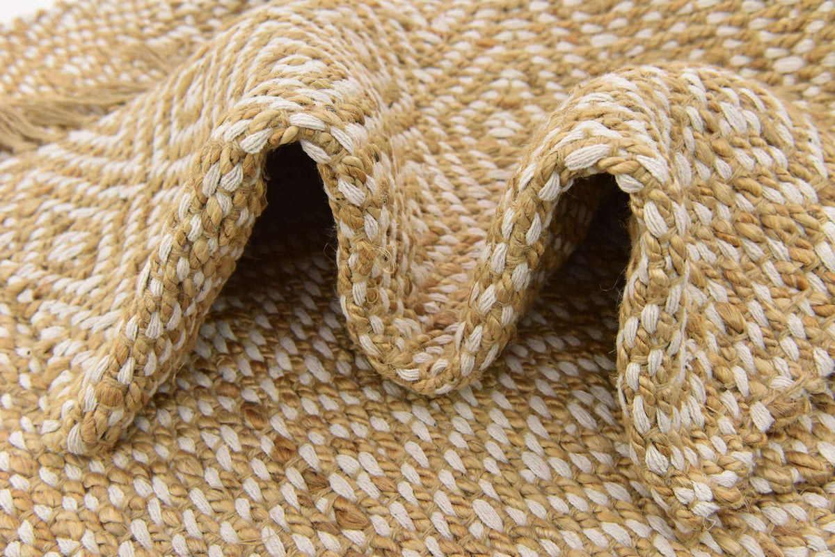 Läufer Teppich Braided Jute in Natürlich von Hadorn™ - Lifestyle Image