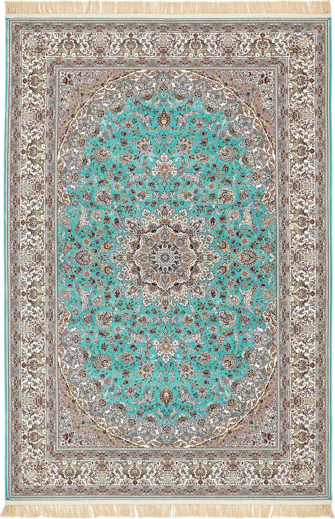 Rechteck Teppich Dynasty in Türkis von Hadorn™ - Lifestyle Image