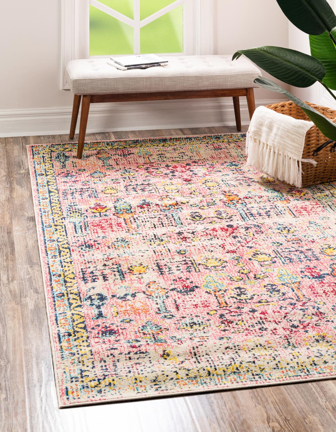 Rechteck Teppich Alta in Rosa von Hadorn™ - Lifestyle Image