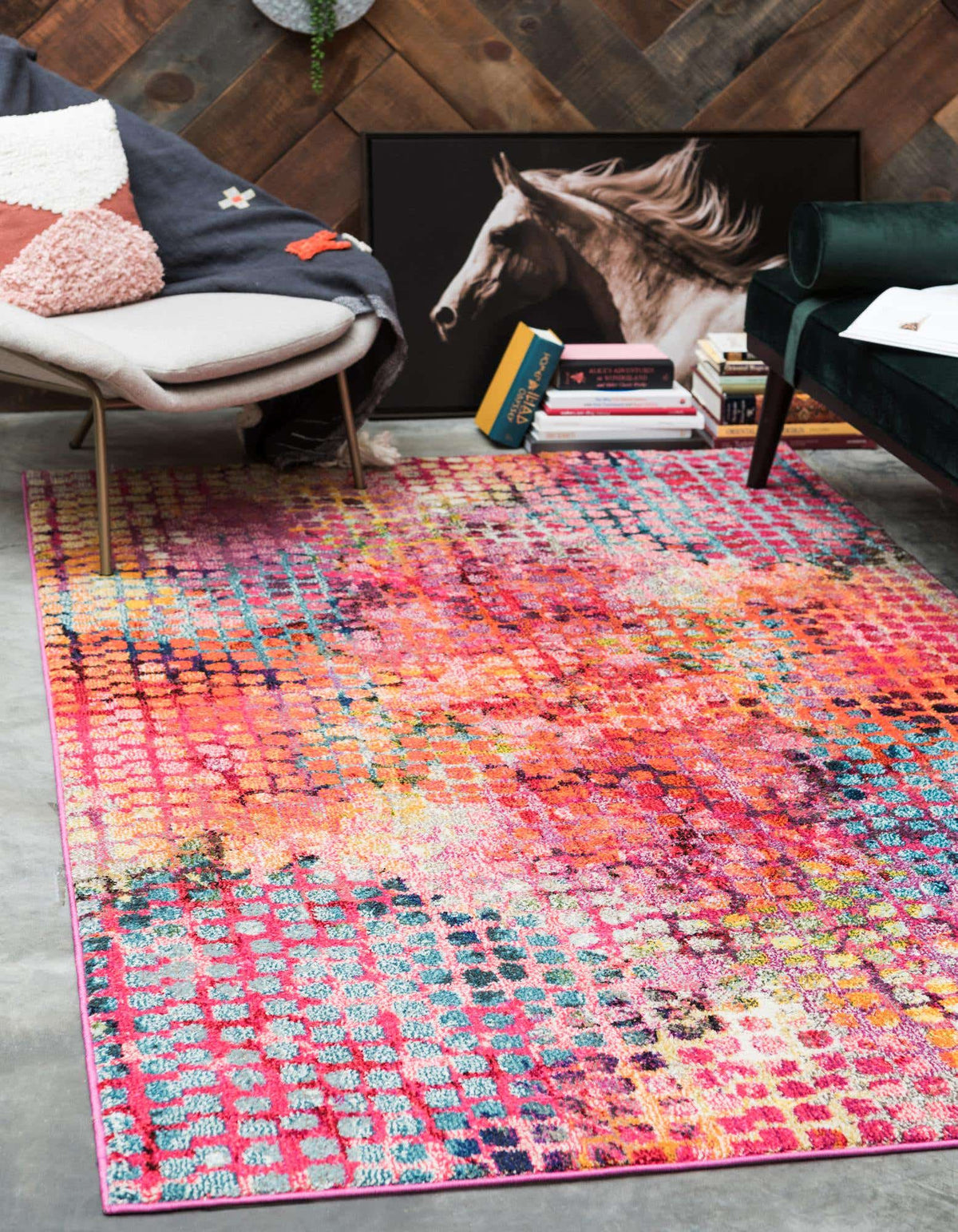 Rechteck Teppich Spectrum in Rosa von Hadorn™ - Lifestyle Image