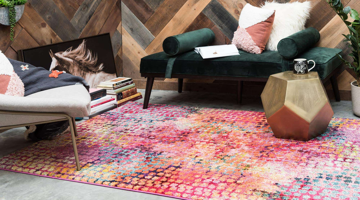 Rechteck Teppich Spectrum in Rosa von Hadorn™ - Lifestyle Image