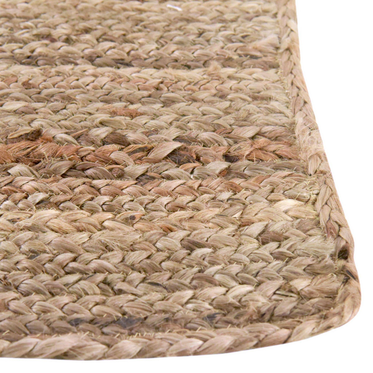 Quadratisch Teppich Braided Jute in Natürlich von Hadorn™ - Lifestyle Image