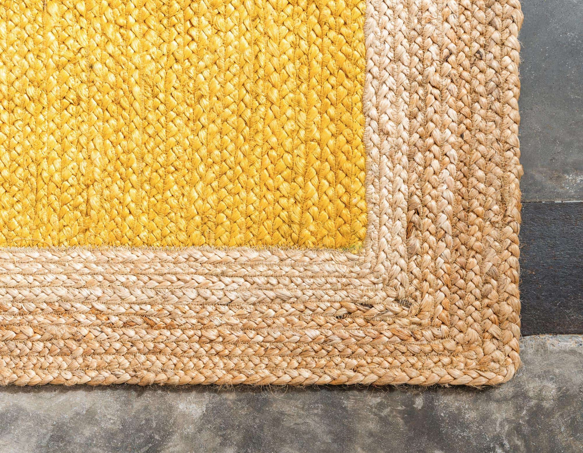 Rechteck Teppich Braided Jute in Gelb von Hadorn™ - Lifestyle Image