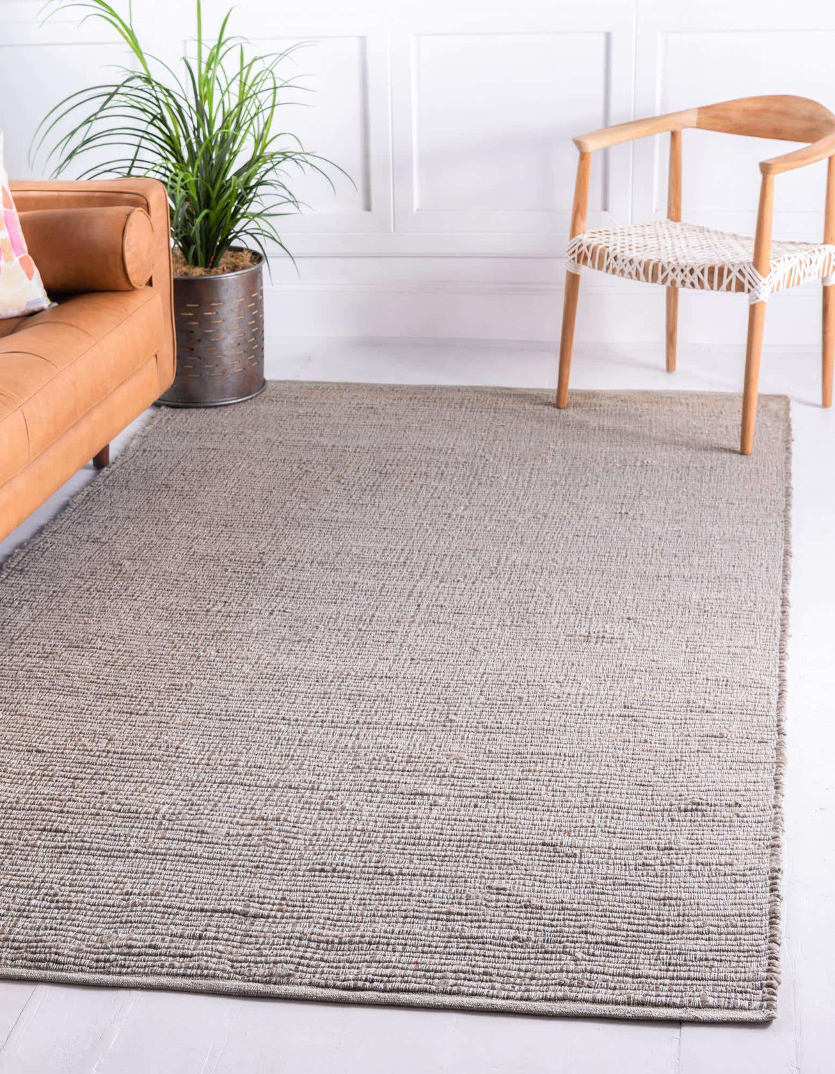 Rechteck Teppich Metallic Jute in Grau von Hadorn™ - Lifestyle Image